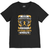 Never Underestimate the Strength of a Childhood Cancer Warrior V-Neck Tee
