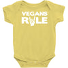 vegans rule Baby Bodysuit