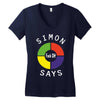 simon says funny Women's V-Neck T-Shirt