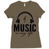 music is my life Ladies Fitted T-Shirt