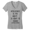 adapt or die encoded Women's V-Neck T-Shirt