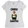 omg santa will ferrell Women's Triblend Scoop T-shirt
