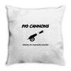 pig cannons making the impossible possible Throw Pillow