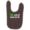 zombie never give up fun Baby Bibs