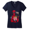 POP CORN DEAD Women's V-Neck T-Shirt