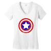 Captain America Women's V-Neck T-Shirt