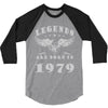 legends are born in 1979 hoodie 7 3/4 Sleeve Shirt