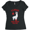 boxing llama Women's Triblend Scoop T-shirt