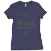 work the shaft Ladies Fitted T-Shirt