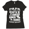 papa super saiyan vegeta Ladies Fitted T-Shirt