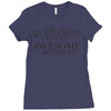 my girlfriend has an awesome boyfriend Ladies Fitted T-Shirt
