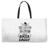 You Cant Scare Me I am Biker Daddy Weekender Totes