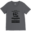 Never Underestimate A Grandpa With An Engineering Degree V-Neck Tee