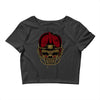 american football skull Crop Top