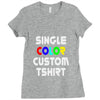 single color custom t shirt Ladies Fitted T-Shirt