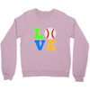 love baseball neon rhinestuds Crewneck Sweatshirt