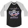military, women's proud air force mom of her military son u 3/4 Sleeve Shirt