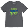 i bleed blue and green V-Neck Tee