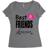 best friends forever Women's Triblend Scoop T-shirt