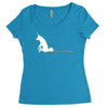 unicorn scooting on the floor Women's Triblend Scoop T-shirt