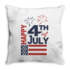happy 4th of july Throw Pillow
