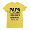 I Love you Papa Ladies Fitted T-Shirt