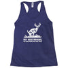 buck wear food poops Racerback Tank