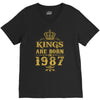 kings are born in 1987 V-Neck Tee