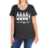 bottles 1965   mens funny Ladies Curvy T-Shirt