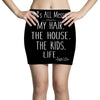 its all messy;  my hair the house the kid life Mini Skirts