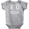 F U Cards Baby Onesie