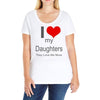 i love my daughters Ladies Curvy T-Shirt