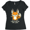 all the fox Women's Triblend Scoop T-shirt
