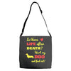 mans best friend Adjustable Strap Totes