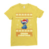 ohana christmas stitch Ladies Fitted T-Shirt