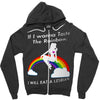 ls mug eat rainbow eat les Zipper Hoodie