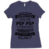 Super Cool Pop Pop Of A Freaking Awesome Granddaughter Ladies Fitted T-Shirt