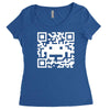 space alien qr code Women's Triblend Scoop T-shirt