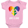 Love is Love Heart Baby Bodysuit
