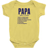 Papa Noun Definition Baby Onesie