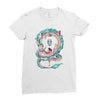 the girl and the dragon Ladies Fitted T-Shirt