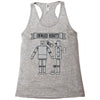 onward robots! &ndash; by chris ware Racerback Tank