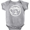 thing 1 and thing 2 red dr suess cat in a hat fancy fun Baby Onesie