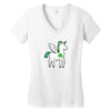 irish unicorn Women's V-Neck T-Shirt