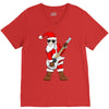 rock star santa claus father christmas V-Neck Tee