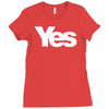 vote yes for scotland scottish independence Ladies Fitted T-Shirt