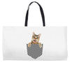 Cat Pocket Weekender Totes