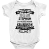 Super Cool Stepmom Of A Freaking Awesome Grandson Baby Onesie