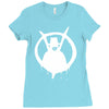 new v for vendetta logo Ladies Fitted T-Shirt