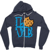 Love Cookie Monster Zipper Hoodie